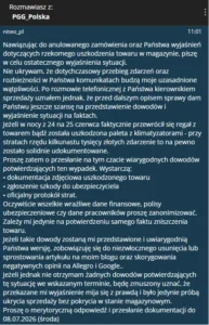 Polska Grupa Grzewcza - wiadomość na Allegro